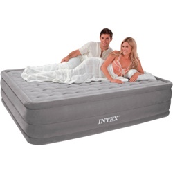 Высокий матрас-кровать Комфорт Квин со встроенным насосом Intex 64418 - фото
