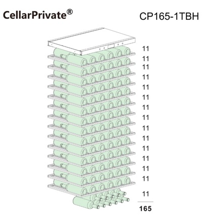 Винный шкаф CellarPrivate однокамерный на 165 бутылок черный, скрытая ручка CP165-1TBH Винный шкаф CellarPrivate однокамерный на 165 бутылок черный, скрытая ручка CP165-1TBH