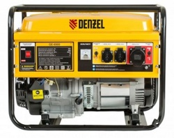 Бензиновый генератор DENZEL GE 6900 5,5 кВт, 220В 50Гц, 25 л, ручной старт 94637 - фото