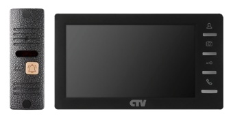 Комплект цветного видеодомофона CTV-DP1701 S (черный) - фото