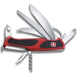 Нож перочинный Victorinox RangerGrip 57 Hunter (0.9583.MC) 130мм 13функций красный/черный карт.коробка - фото