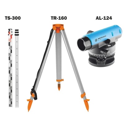 КОМПЛЕКТ Нивелир INSTRUMAX AL-124 + Рейка INSTRUMAX TS-300 + Штатив INSTRUMAX TR-160 IM0131_К1