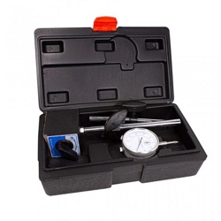 Forsage F-01729 Индикатор часового типа с магнитной стойкой (0-10мм, погрешность-0,01мм), в кейсе - фото