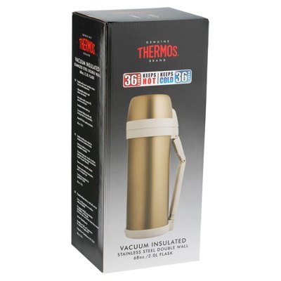 Термос THERMOS FDH Stainless Steel Vacuum Flask, 2л, стальной/ черный