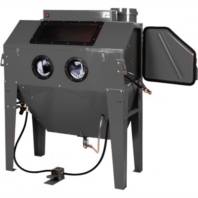 Пескоструйная камера с электродвигателем для очистки воздуха Rock FORCE RF-SBC420 (420л, 220В, 340л/мин, 3.4-8.5атм) пневмо
