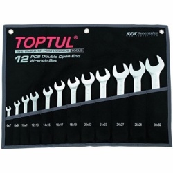 Набор ключей рожк. 6-32мм 12шт (черное полотно) TOPTUL (GPAJ1202) - фото