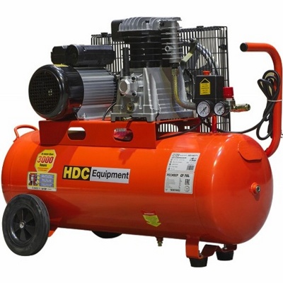 Компрессор HDC HD-A071 (396 л/мин, 10 атм, поршневой, масляный, ресив. 70 л, 220 В, 2.20 кВт)