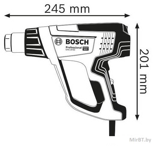 Термовоздуходувка GHG 20-63 LCD (0 601 2A6 201) BOSCH