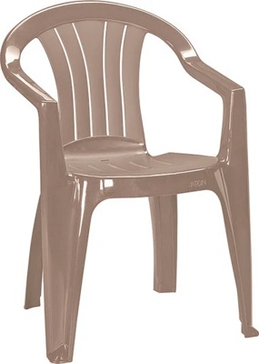 Кресло из пластмассы Sicilia, цвет капучино Curver - фото