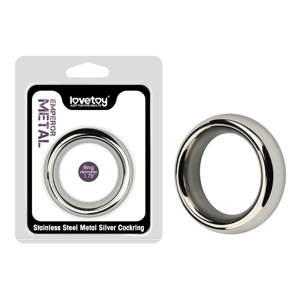 Эрекционное кольцо Stainless Steel Metal Silver Cockring 1.75'' - фото
