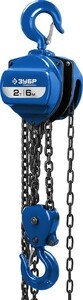 Ручная цепная шестеренная таль ЗУБР  Профессионал ТШ-2-6 2 т 6 м 43082-2