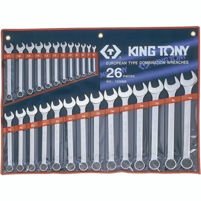 KING TONY Набор комбинированных ключей, 6-32 мм, 26 предметов KING TONY 1226MR