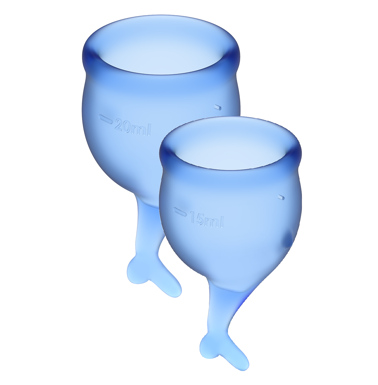 Менструальные чаши Satisfyer Feel Secure, синий - фото