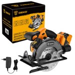 Дисковая (циркулярная) пила аккумуляторная DEKO CSDU20, 20В, 165мм, 1x5.0Ач - фото