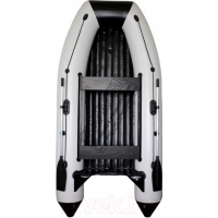 Надувная лодка Vivax Т360Р с жестким полом (с килем, серый/черный) - фото