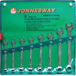 Jonnesway W264108PRS Набор ключей гаечных комбинированных удлиненных в сумке, 10-19 мм, 8 предметов - фото