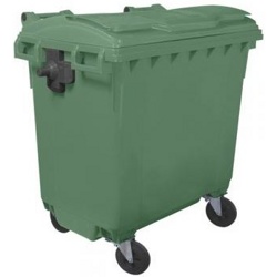 Контейнер для мусора Plastik Gogic 1100л с крышкой (зеленый) - фото
