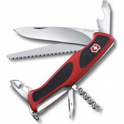 Нож перочинный Victorinox RangerGrip 55 (0.9563.CB1) 130мм 12функций красный/черный блистер - фото