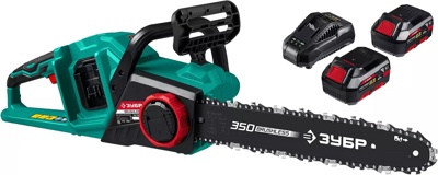 Бесщеточная цепная пила ЗУБР 36В 2х18В АКБ 4Ач ПЦЛ-3635-42