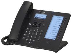 Panasonic KX-HDV230RUB (черн) SIP телефон, 6 линий, 2 порта LAN 1Gb, 24 BLF LCD, PoE, EHS, XML - фото