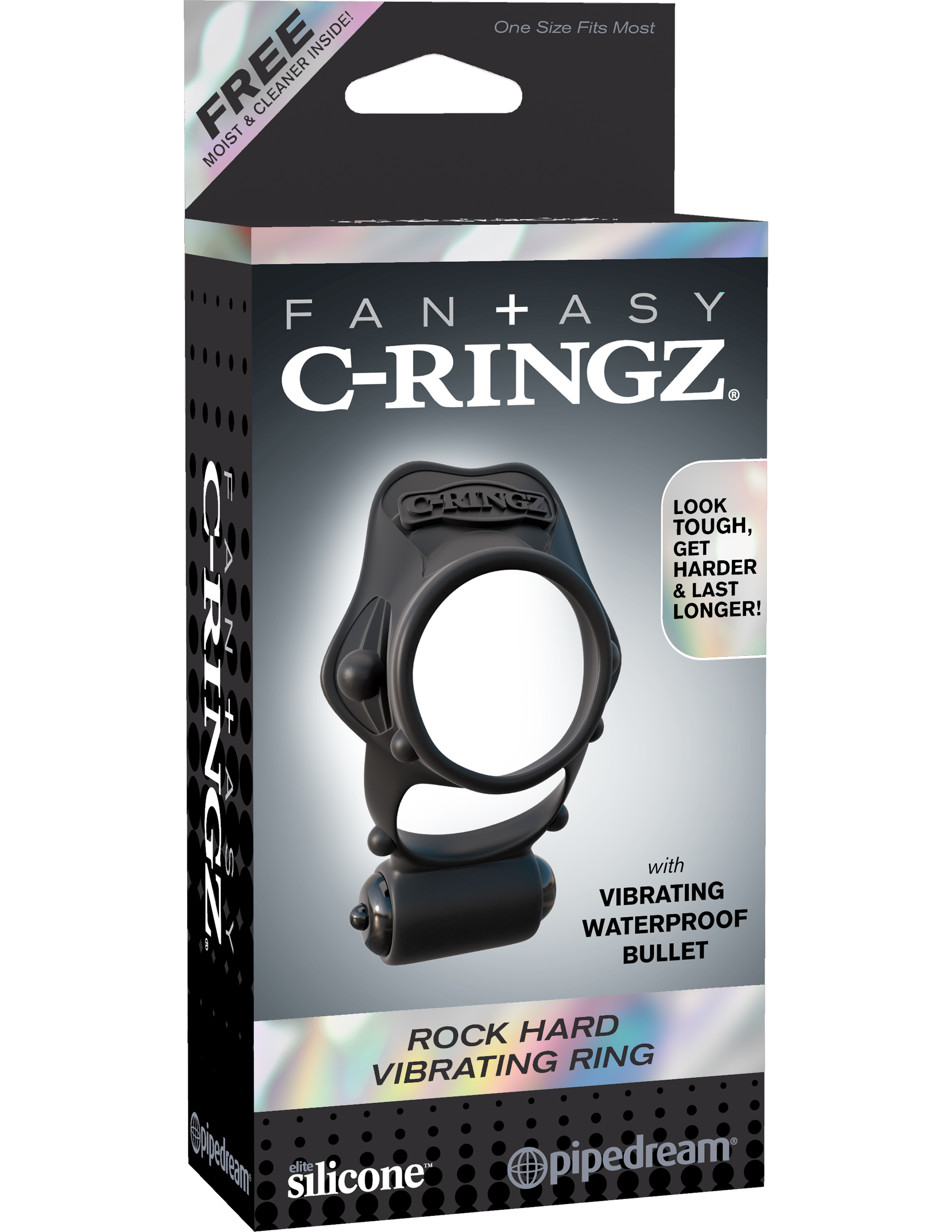 Двойное эрекционное кольцо с вибрацией Fantasy C-Ringz Rock Hard Vibrating Ring - фото