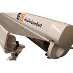 Маркиза MobileComfort M250WG, настенная механическая, корпус белый, полотно светло-серое - фото