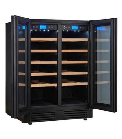 Винный шкаф CellarPrivate встраиваемый, двухзонный на 42 бутылки черный, скрытая ручка CP042-2TBH Винный шкаф CellarPrivate встраиваемый, двухзонный на 42 бутылки черный, скрытая ручка CP042-2TBH