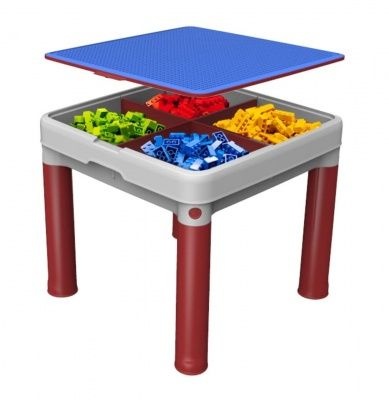 Детский столик, два стула Construction Play Table-красный/синий Детский столик, два стула Construction Play Table-красный/синий