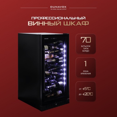 Винный шкаф Dunavox DX-70.258B