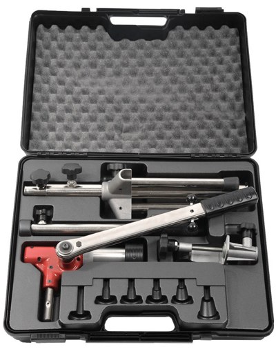 Ручной пресс-инструмент для развальцовки труб ЗУБР ШиреФит в пластиковом кейсе 14-32 мм 51625