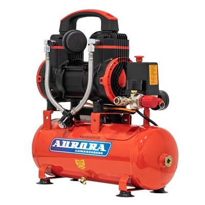 Компрессор  AURORA PASSAT-8 BLACK 4G тихий, безмасляный (8л, 170л/мин, 0.9кВт)