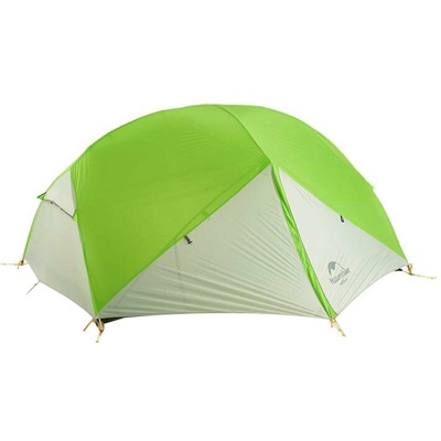 Палатка Naturehike Mongar NH17T007-M 20D двухместная сверхлегкая, зелено-белая Палатка Naturehike Mongar NH17T007-M 20D двухместная сверхлегкая, зелено-белая