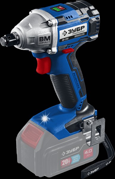 Бесщеточный гайковерт ЗУБР Т7, 20 В, 280 Н·м, без АКБ, Профессионал (GB-250)