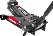PATRON P-T830018 Домкрат подкатной  гидравлический двухштоковый низкопрофильный с прорезиненной накладкой на рукоятке 3т  (h min 75мм, h max 510мм)