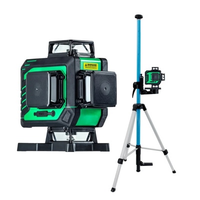 Комплект лазерный уровень INSTRUMAX greenliner 4-360 + штатив-штанга элевационный lp-300 в комплекте IM0159