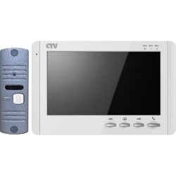 Комплект цветного видеодомофона CTV-DP1700М (W/B) - фото