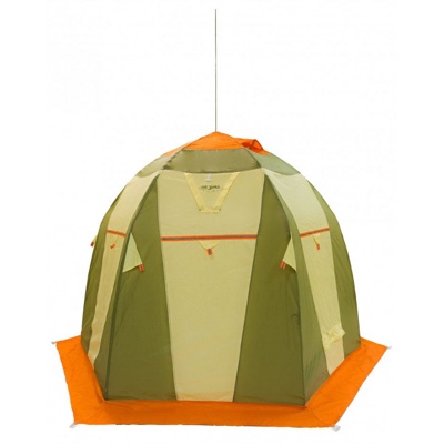 Палатка рыбака Митек Нельма 2 Люкс (оранжево-бежевый/хаки)