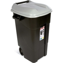 Контейнер для мусора пластик. 120л (серая крышка) (TAYG) - фото