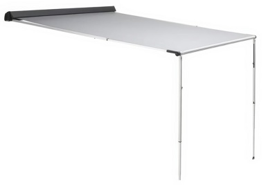 Маркиза MobileComfort M250WG, настенная механическая, корпус белый, полотно светло-серое