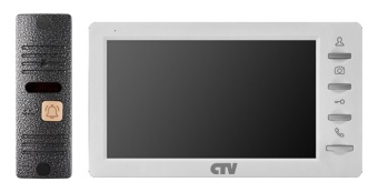 Комплект цветного видеодомофона CTV-DP1701 S (белый) - фото