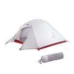 Палатка Naturehike Cloud Up NH18T030-T 20D трехместная сверхлегкая с ковриком, светло-серый, 6927595730614 - фото