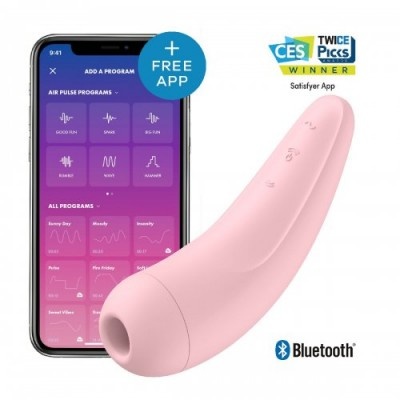 Вакуумно-волновой смарт-стимулятор Satisfyer Curvy 2+ Pink Вакуумно-волновой смарт-стимулятор Satisfyer Curvy 2+ Pink