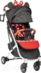 Детская прогулочная коляска Sundays Baby S600 Plus (белая база, черный с красными горошинами) - фото