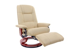 Кресло вибромассажное с подъемным пуфом и подогревом Calviano 2160 - фото