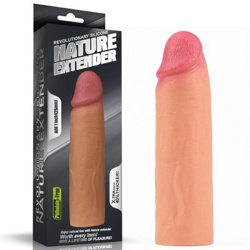 Удлиняющая телесная насадка Revolutionary Silicone Nature Extender-Uncircumcised + 4 см - фото