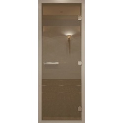 Дверь для ХАМАМ DOORWOOD 900 х 2000, 900 х 2100, БРОНЗА с рисунком - фото