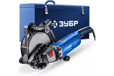 Штроборез ЗУБР d 180 мм, 2200 Вт, 45 мм, (бороздодел), метал. ящик, Профессионал (ЗШ-П45-2200 ПТК)