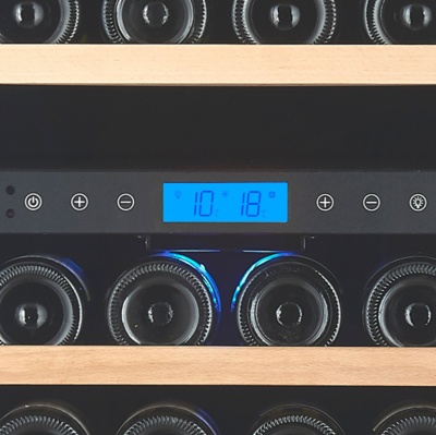 Винный шкаф CellarPrivate двухзонный на 163 бутылки черный, скрытая ручка CP165-2TBH Винный шкаф CellarPrivate двухзонный на 163 бутылки черный, скрытая ручка CP165-2TBH