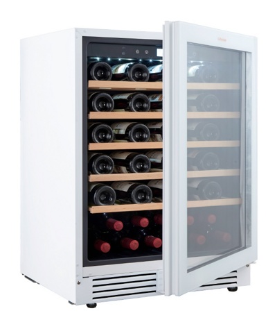Винный шкаф CellarPrivate встраиваемый, однокамерный на 51 бутылку белый, скрытая ручка CP051-1TWH Винный шкаф CellarPrivate встраиваемый, однокамерный на 51 бутылку белый, скрытая ручка CP051-1TWH