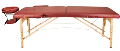 Массажный стол Atlas Sport 70 см складной 3-с деревянный (бургунди)